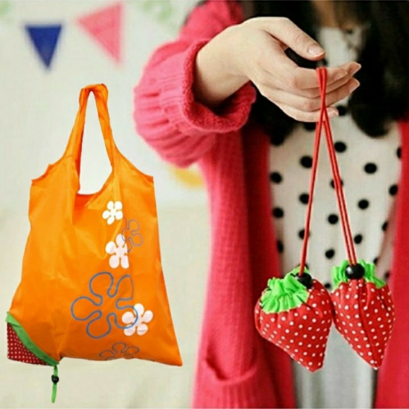 ● 3 New Nylon Foldable Reusable Shopping Bags - Picture 8 of 9